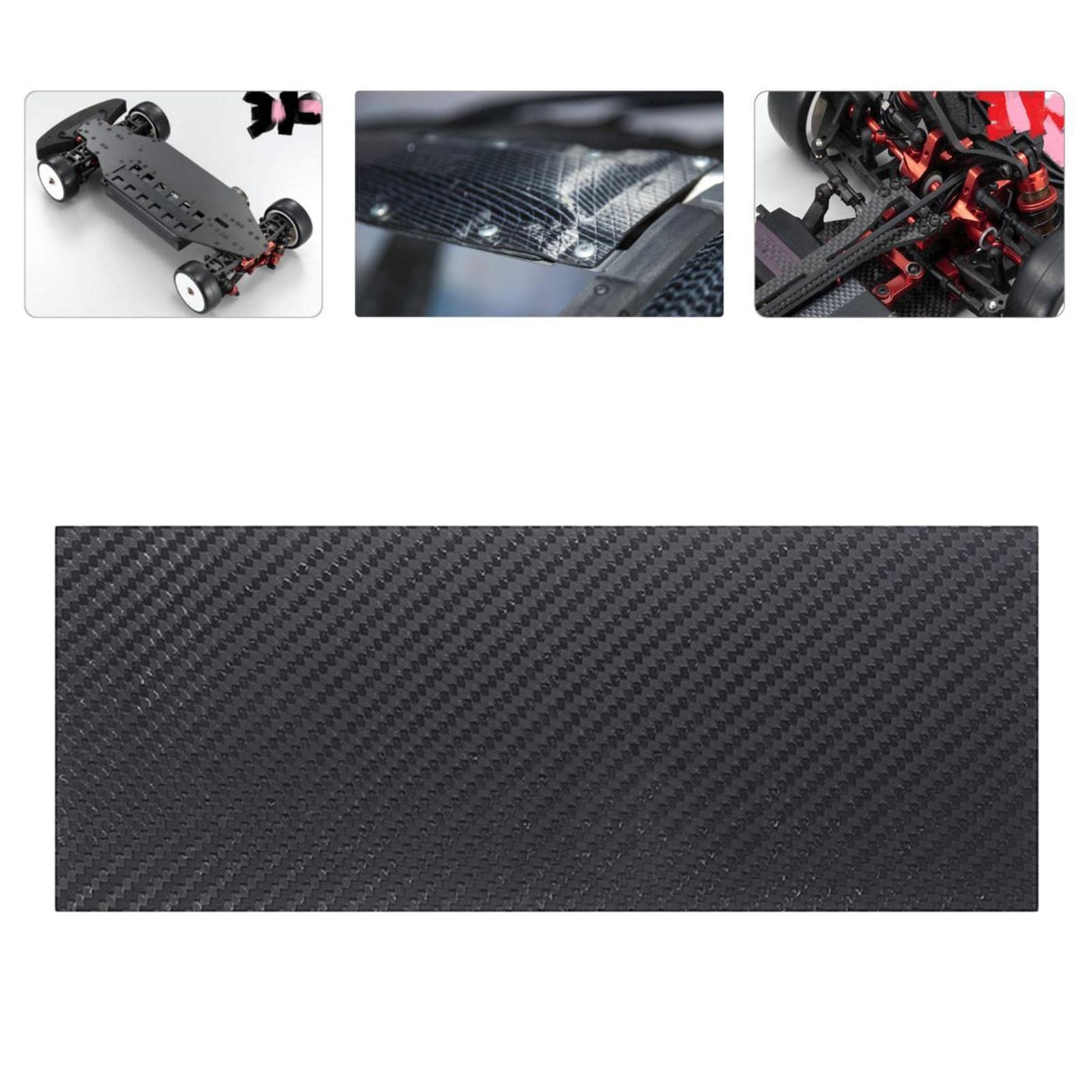 Carbonio Foglio Pannello Trama Lastra Resistente Opaco Flessibile Applicabile per Strumenti Materiali Auto Articoli Sportivi Costruzioni Civili, 3MM