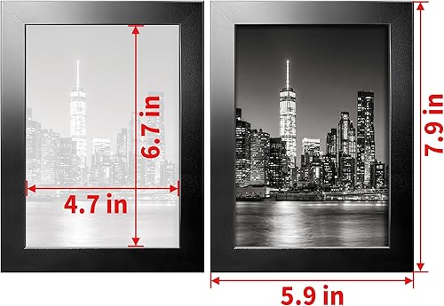Miniatura 2 de Annecy Portarretratos negro de 5 x 7 pulgadas (paquete de 12), marco de fotos de 5 x 7 pulgadas para decoración de pared o escritorio, estilo
