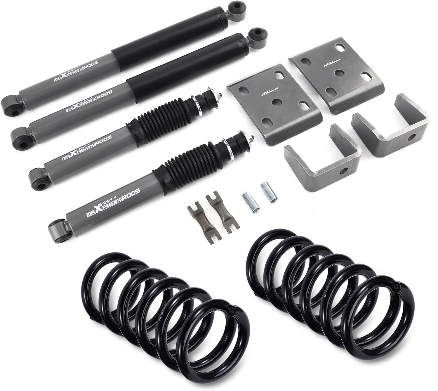maXpeedingrods 3” Front & 5” Rear Lowering Kit w/G1 Shocks for Ford Ranger 2WD 1998-2015, Front Drop Coils, Axle Flip Kit, Upgraded Drop Shocks