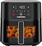 Chefman 2 Qt Mini Air Fryer – Compact and Space-Saving Air Fryer, PFAS-Free Nonstick Basket, Quick & Easy Meals in Minutes, Perfect for Apartments and Dorms, Digital Timer and Shake Reminders – Grey