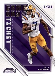 2018 Panini Contenders Draft Picks Game Day Tickets #23 DJ Chark LSU Tigers NCAA Collegiate Football Card