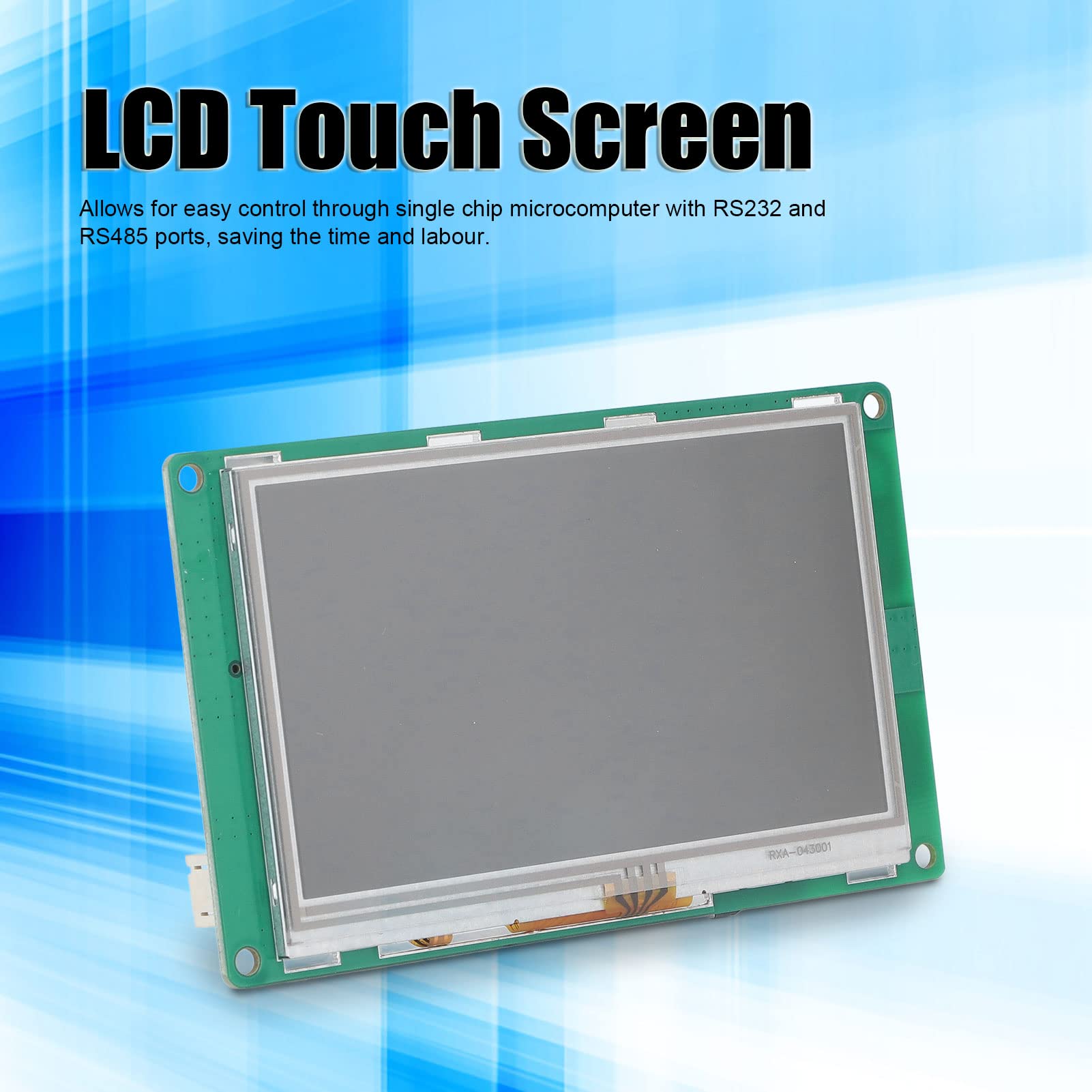 BORDSTRACT Módulo de Pantalla táctil, 4.3 Pulgadas TFT LCD resistivo RS232 Puerto Serie DC 24V 2W 480 x 272 Tablero de Pantalla HMI programable para proyectos de automatización de Sistemas
