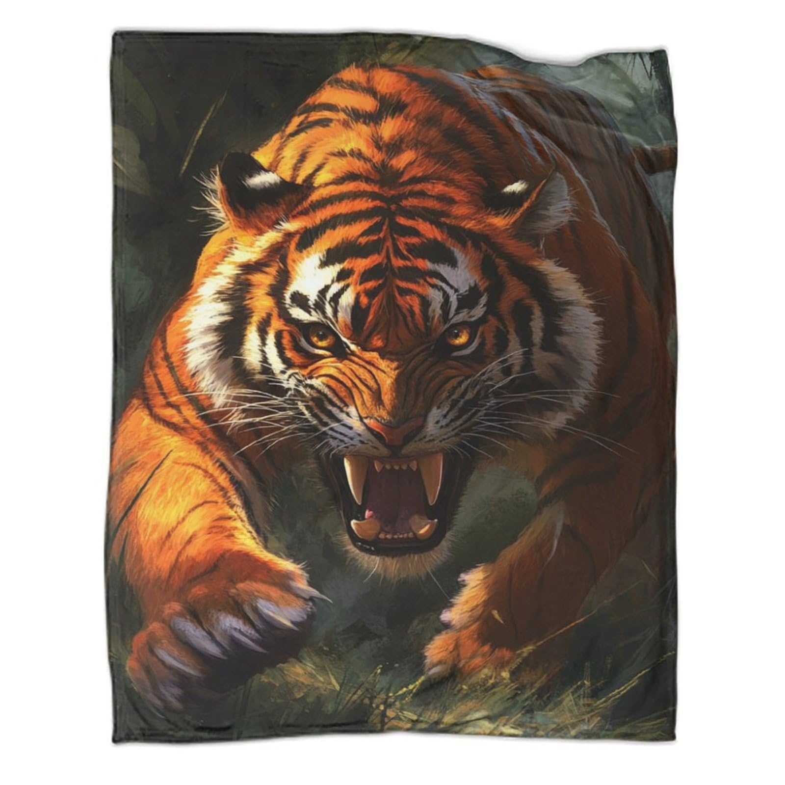 Plaid tigre doux pour vos soirées sur le canapé ou au bureau