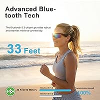 Vista 3 de Lentes inteligentes AI con lente polarizada, Bluetooth HiFi traducción de audio UV400, gafas de sol polarizadas para ciclismo, gafas de sol al aire