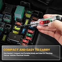 Vista 5 de Probador de Luz Automotriz de Circuito LED Digital de 3-48V, Probador de Luz Automática con Pantalla de Voltaje, Lápiz Probador Eléctrico