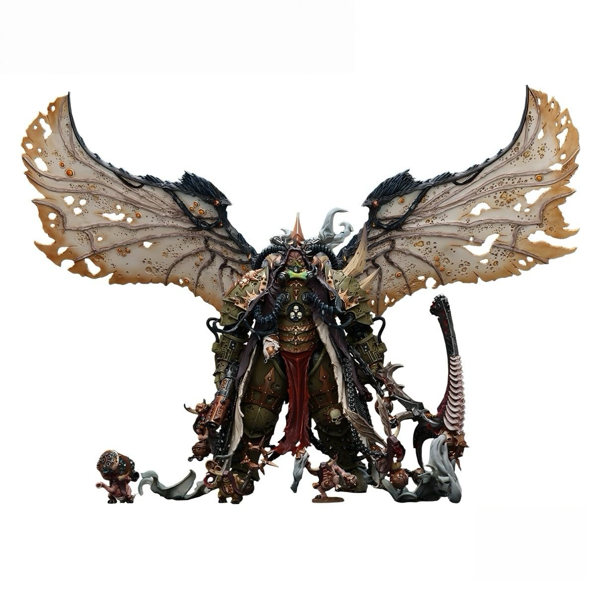 JOYTOY Warhammer 40K Mortarion,Daemon Primarch of Nurgle with Ancient weapons‘The Lantern' and ‘Silence' - 1/18 Scale Collectible Model (Ages 15+, Perfect Holiday/Birthday Gift!)