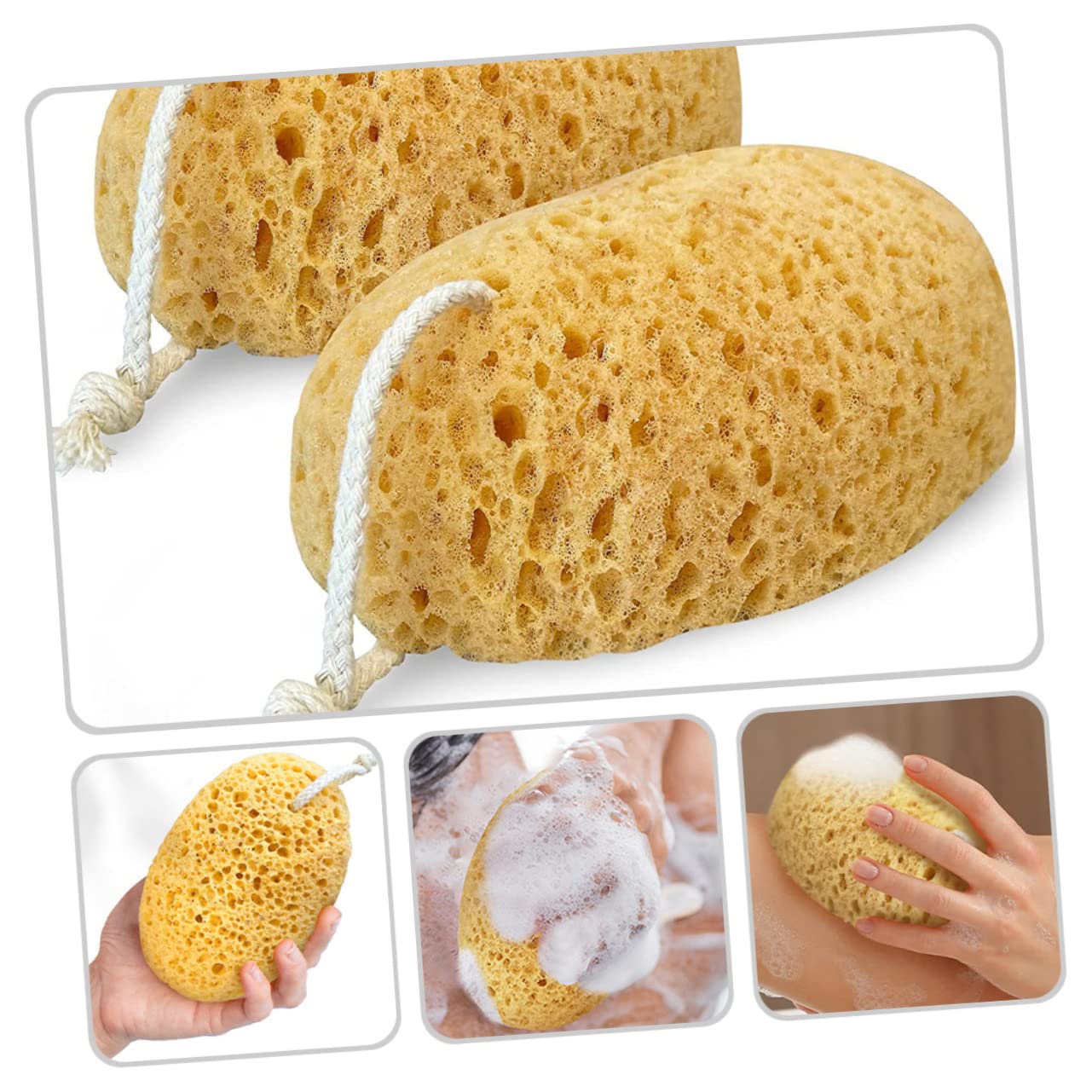 Healvian 10piezas Esponjas De Baño Exfoliantes Esponjas De Ducha Para Cuerpo Higiene y Limpieza Absorción De Rica Diseño Ergonómico y Práctico