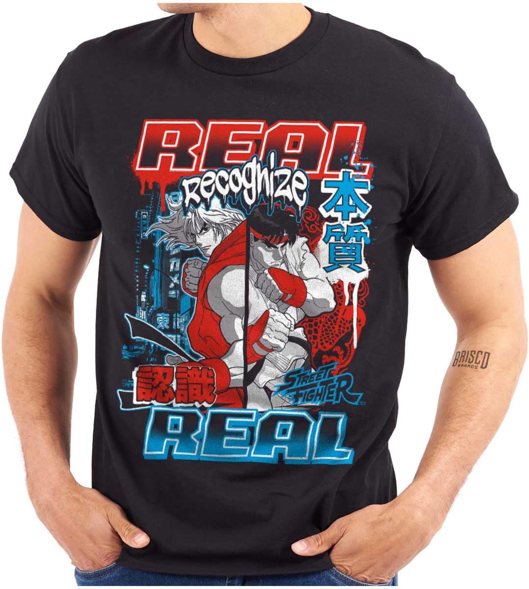 Brisco Brands Cool Kanji Street Fighter Retro Ryu Graphic T Shirt Men or Women