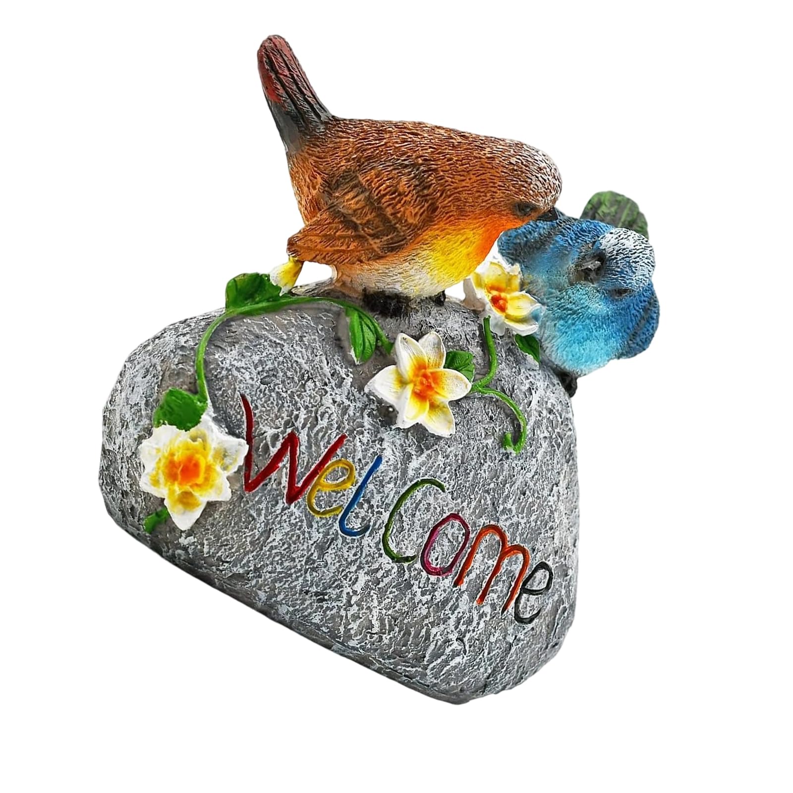 Hsioluted Realistic Bird Statue Resin Outdoor Garden Decoration Welcome Sign Sculpture for Garden Yard Decoration Gift