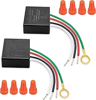 Touch Dimmer Switch 2 Pack, 3 Way Touch Control Modules, Replacement Sensor with 3 Levels Dimming Function, Desk Lamp Switch Repair Kits with Wire Caps, Fit Dimmable LED, Incandescent, Halogen Bulbs