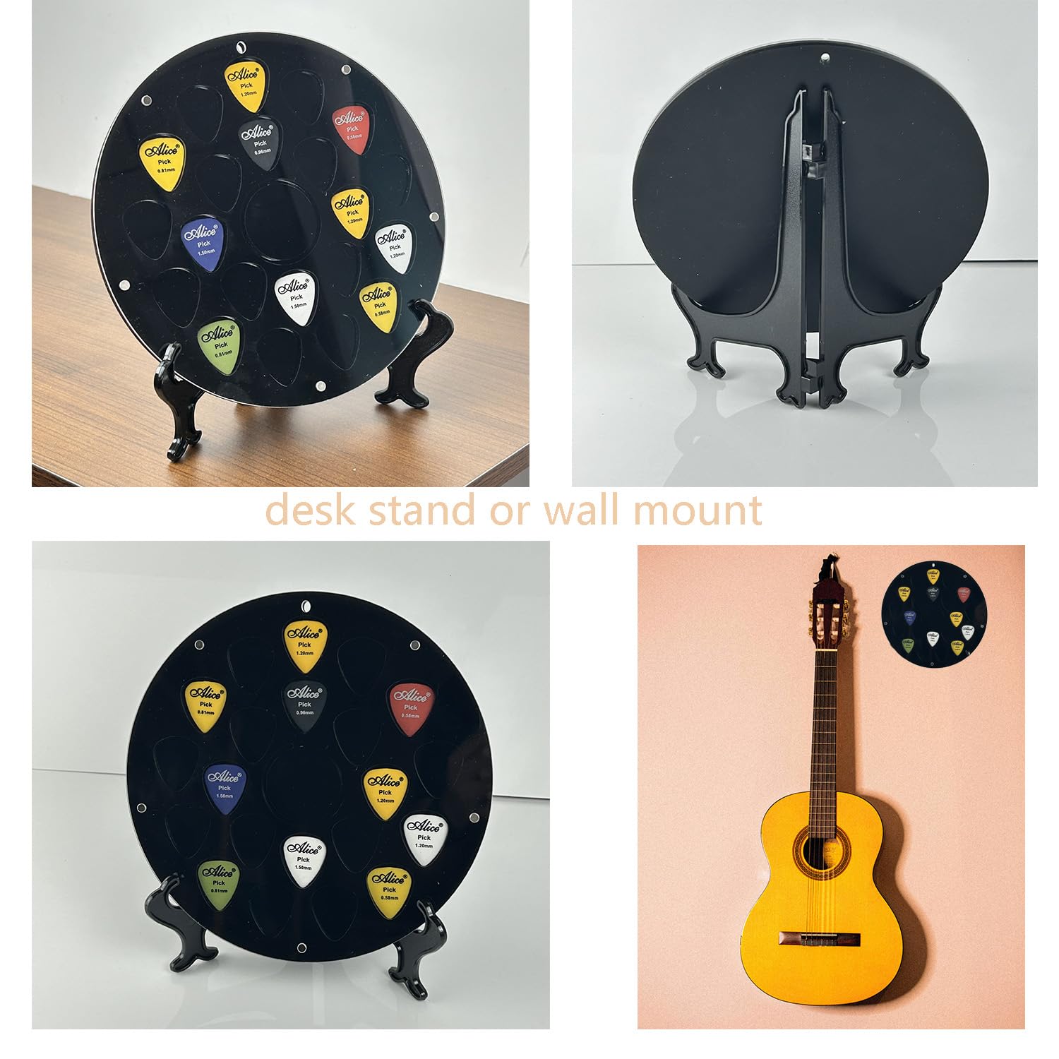 guitar pick display guitar pick holder wall mount Guitar Pick Display Case Holder for 21 picks guitar picks storage organizer stand