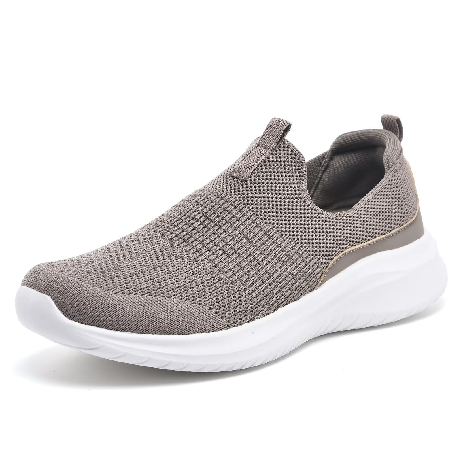 TIOSEBON Damen Walking Tennisschuhe Strick Leichtgewicht Slip-On Atmungsaktives Mesh Bequeme Weiche Mode Sneaker