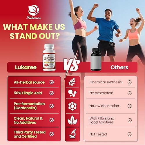 Miniatura 6 de Suplemento de urolitina A+, urolitina A prefermentada - Fuente de hierbas - Extracto concentrado 5X, aumenta los niveles de urolitina A,