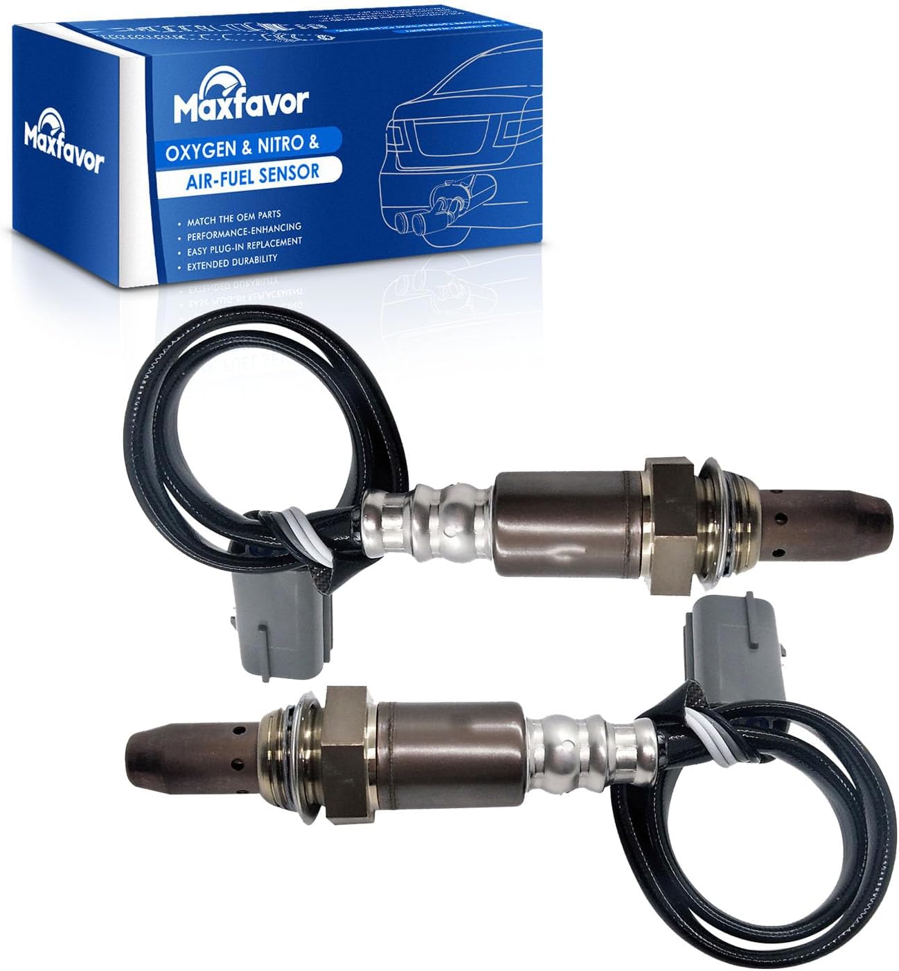 MAXFAVOR 2Pcs Upstream Oxygen O2 Sensor Replacement for 2011 2012 Nissan Frontier Pathfinder Xterra Suzuki Equator 4.0L,for 2009 2010 Infiniti EX35 FX35 G37 M35 Nissan 350Z 370Z 3.5L 3.7L 234-9036 X2