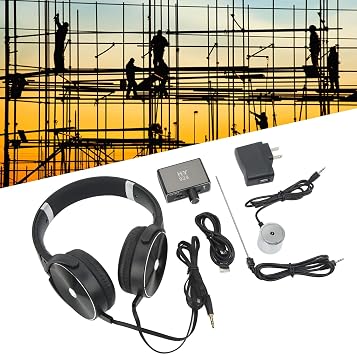 Water Leak Detector, Underground Water Pipe Leakage Detector Electronic Pipe Leakage Detectors with Headset and Dual Probe Design, High Accurancy Leakage Monitor for Site Construction(UK)