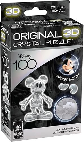 Vista 22 de BePuzzled Disney Minnie and Mickey Mouse Heart Deluxe Original 3D Crystal Puzzle, a partir de 12 años Disney Minnie y Mickey