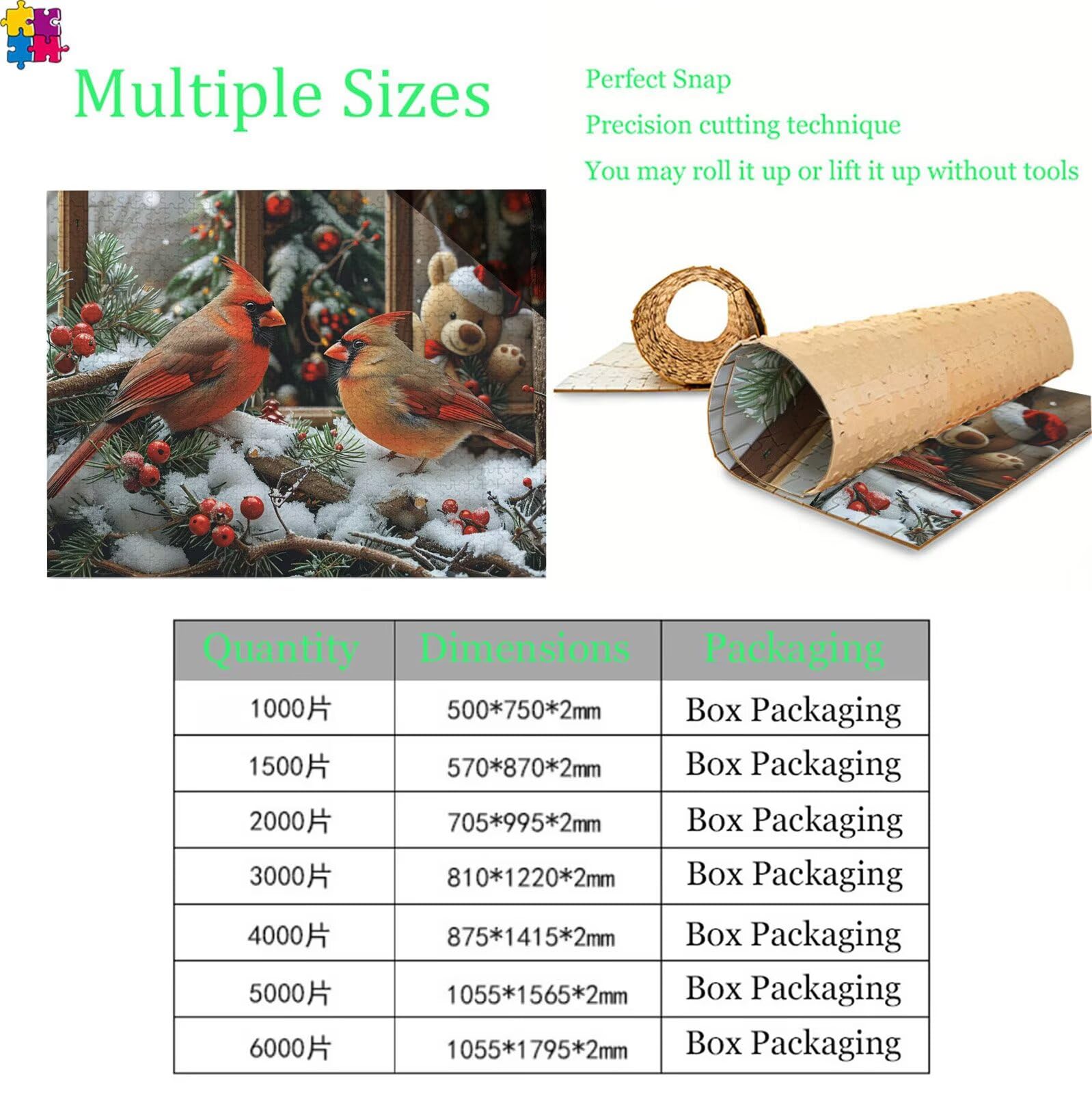 Puzzle 1500 Teile, Vogel Kleiner Bär Holzpuzzle Erwachsene, mit Geschenkbox, Impossible Geschicklichkeitsspiel für Ganze Familie, Präzise Passform & Intensive Farben, Puzzlespiel Entspannung s7h-543