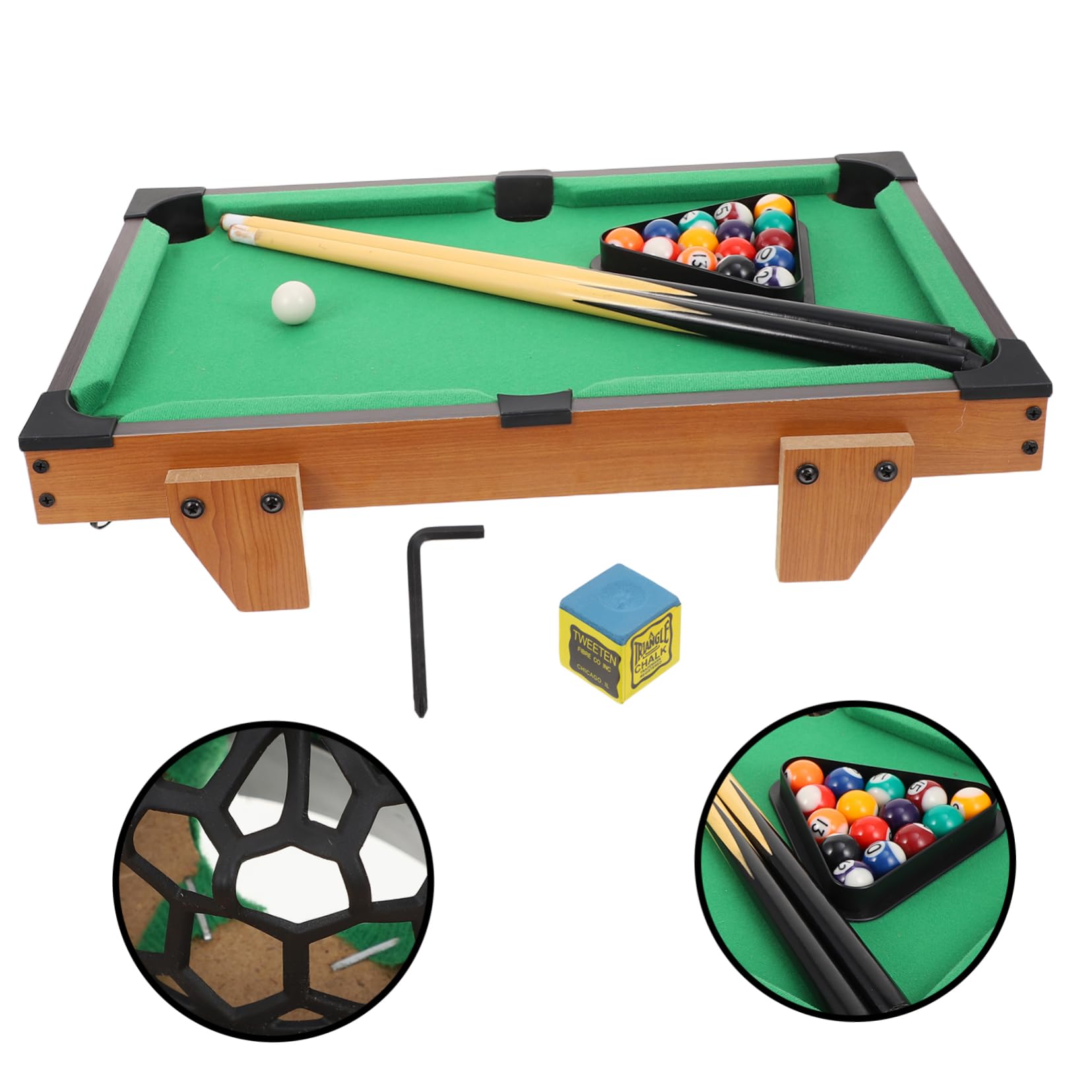 Juego de Mesa de Billar para Niños 69Cm Material MDF y PVC, Fomenta Coordinación Mano-Ojo y Creatividad en Interiores