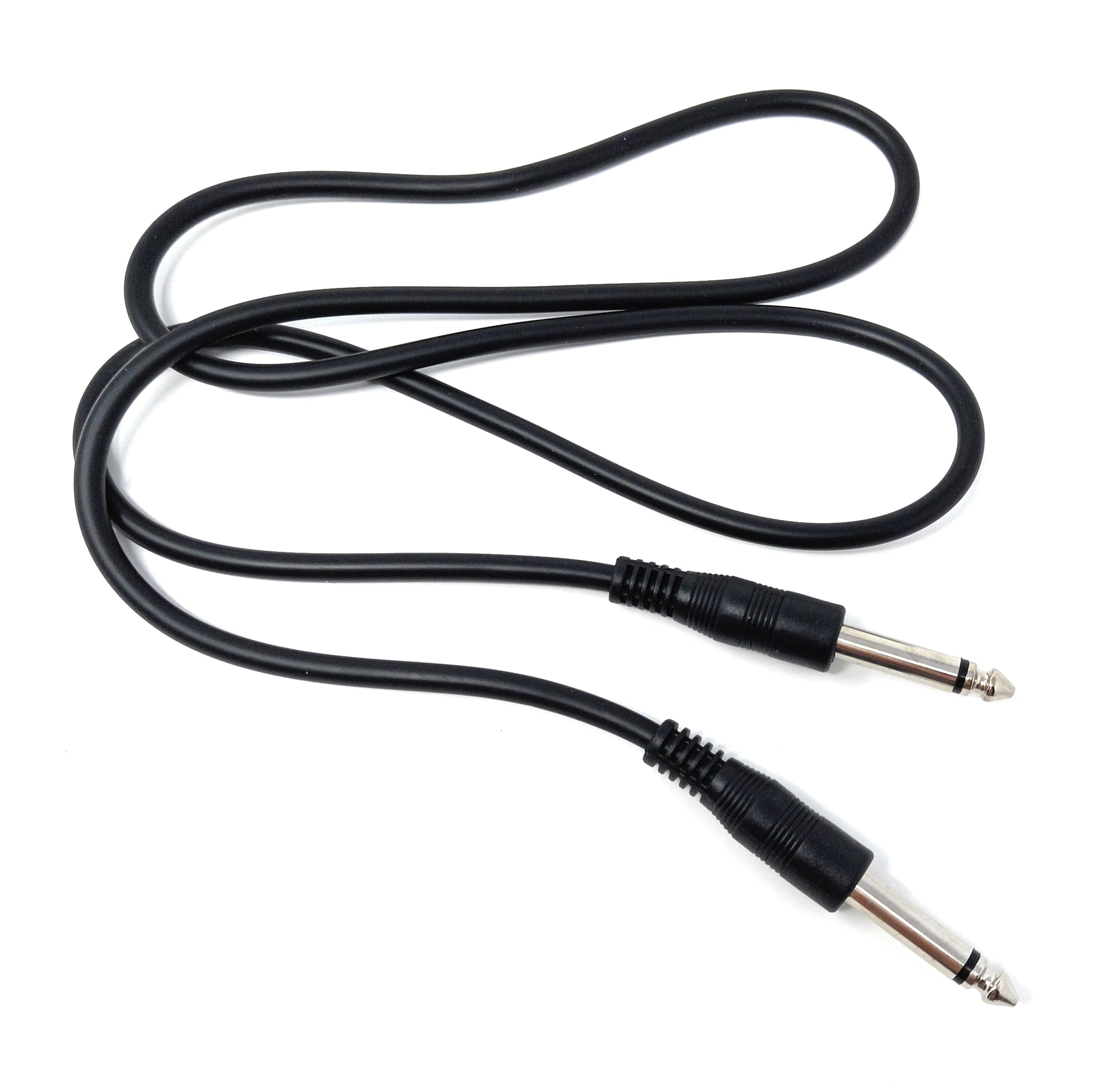 DRUT 1m 6.35mm 1/4" TS Mono Jack to Jack Plug Lead for Guitar Amplifiers, Music Instruments, Speakers - Image 2