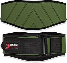 DMoose Fitness Weight Lifting Belt for Squats, Deadlift & Intense Workout - 6" Adjustable Fit Auto Lock Weightlifting Belt for Men & Women - Neoprene Gym Belts for Stability & Lumbar Back Support