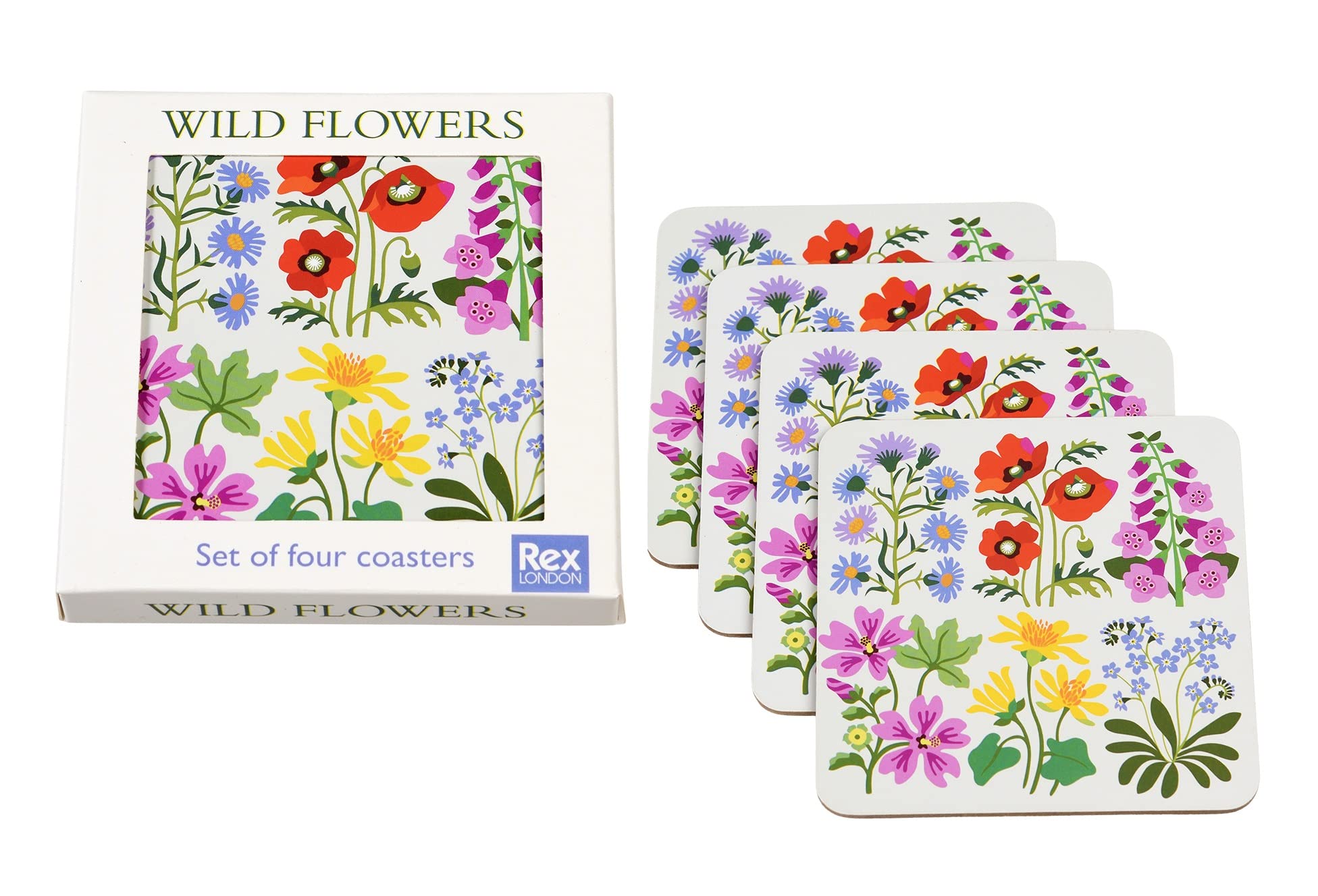 Wild Flowers Coasters (set Of 4)