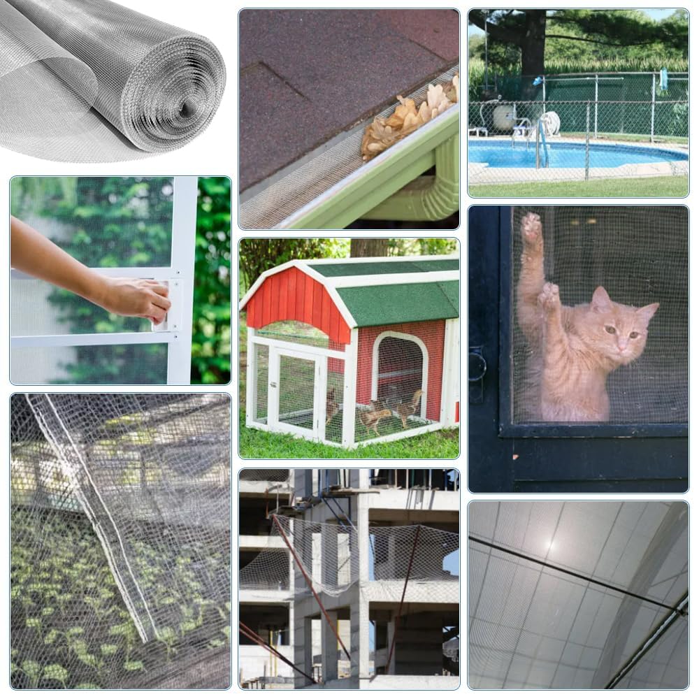 304 Stainless Steel Woven Screen Mesh Roll, 15 Mesh, 0.4mm Hole, 1mm Thickness, for Window Screens, Mosquito Nets, Rat Barriers (4 feet x 15 Meter) — Amazon image 8