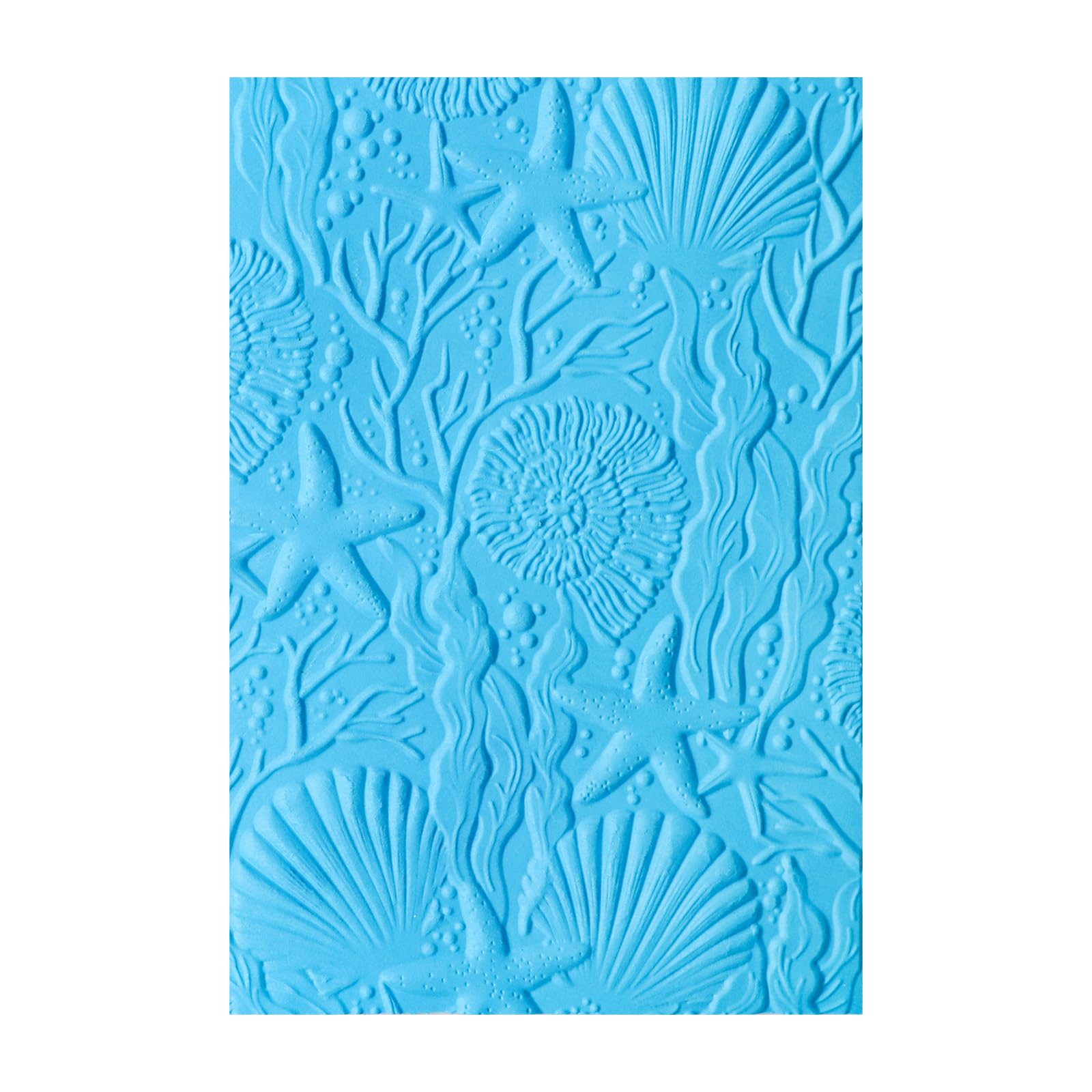 Briartw Ocean Wonders 3D Embossing Folder,Create Stunning Textured Backgrounds for Card Making and Scrapbooking & Other Paper Craft Album Stamps DIY Decoration,Clear Plastic Texture Fades Template