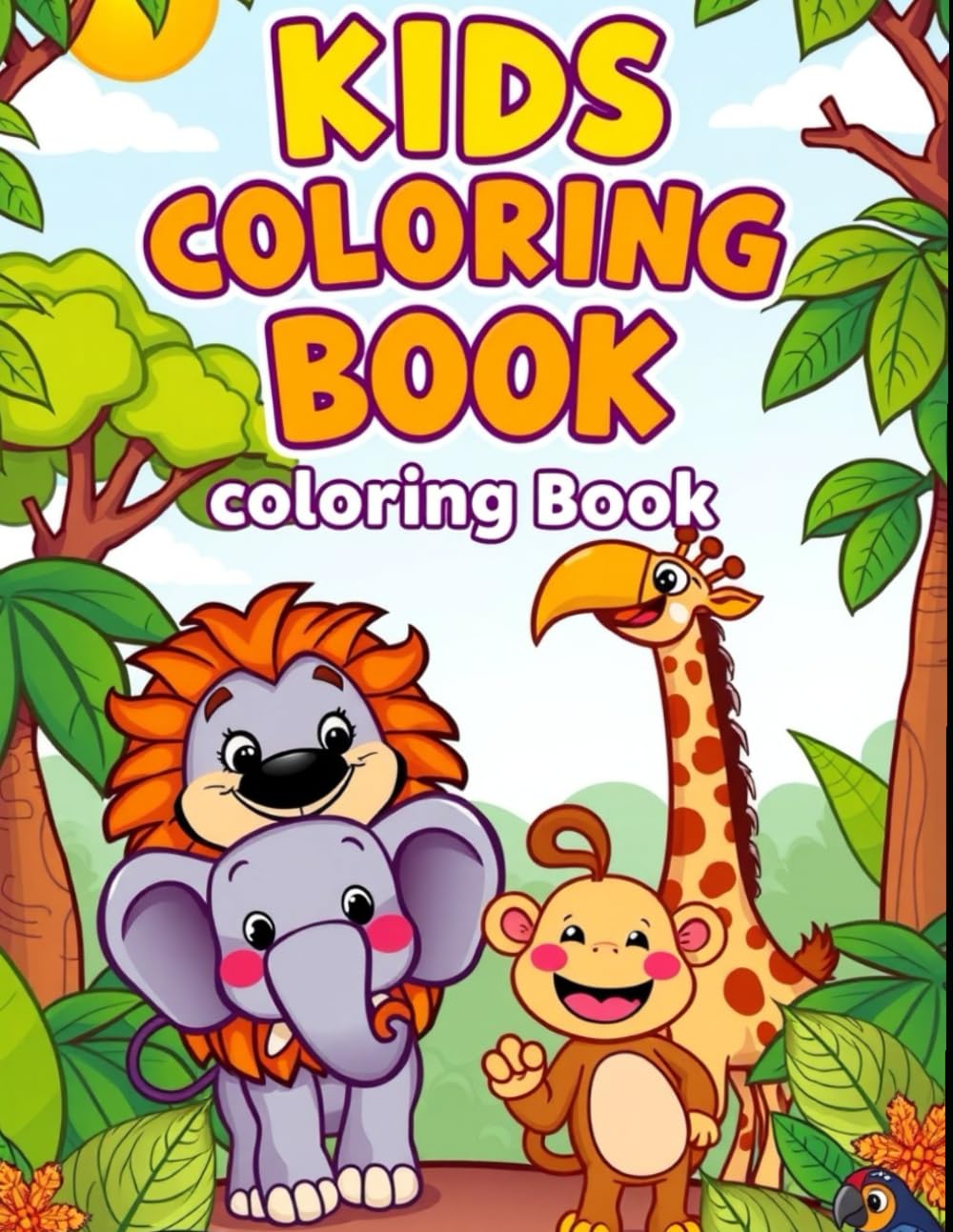 Colorful Creatures: Jungle Animals for Little Artists— Kids Coloring Book for Kids Ages 3–6