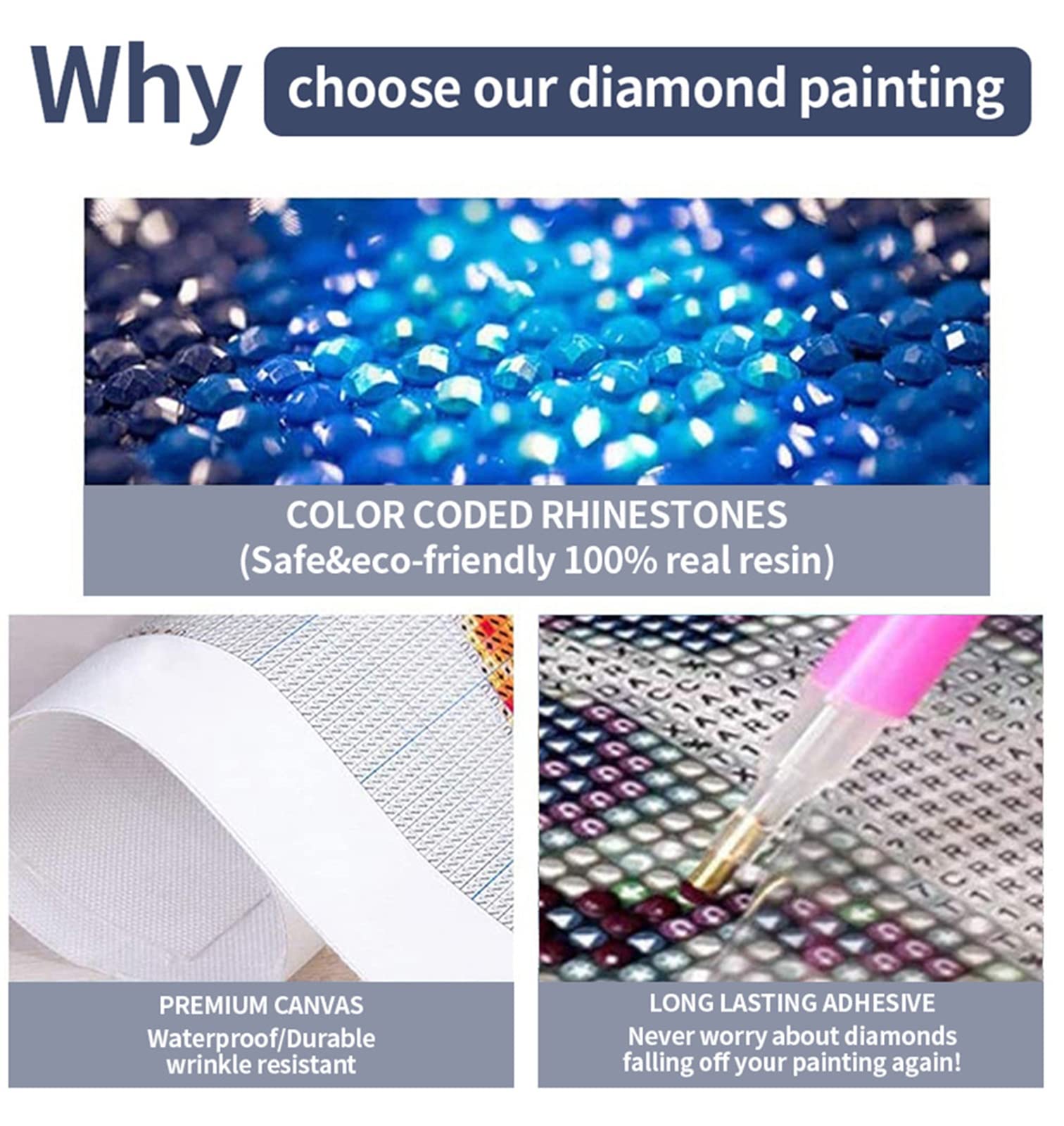 Trayosin Diamant Painting Bilder Wasserfall,Landschaft Daiments Painting Mit Diamond Painting Zubehör,Diamond Painting Bilder Für Indie Aesthetic Room Decor (90x60cm)