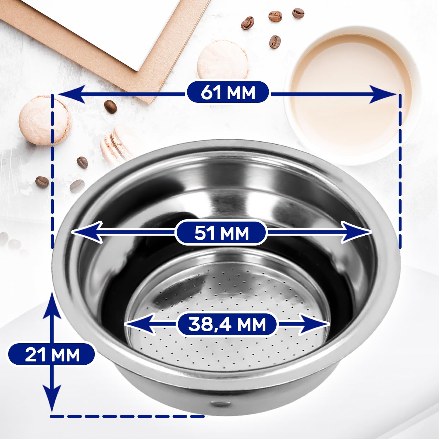 Filtro Cafetera 62x18mm Compatible DeLonghi Smeg - Código 5513281011 6013211981 - MONTERAL 10 Años Garantía