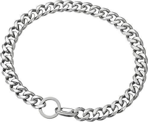 Miniatura 6 de Cierres de langosta fuertes ajustables para perros, collar de titanio, para entrenamiento, caminar, de metal, a prueba de masticación, para perros