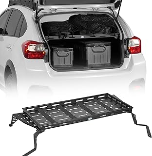 Hooke Road Crosstrek Rear Trunk Cargo Rack Basket Tray for 2013-2017 Subaru XV Crosstrek, Lightweight Steel Interior Storage Luggage Carrier