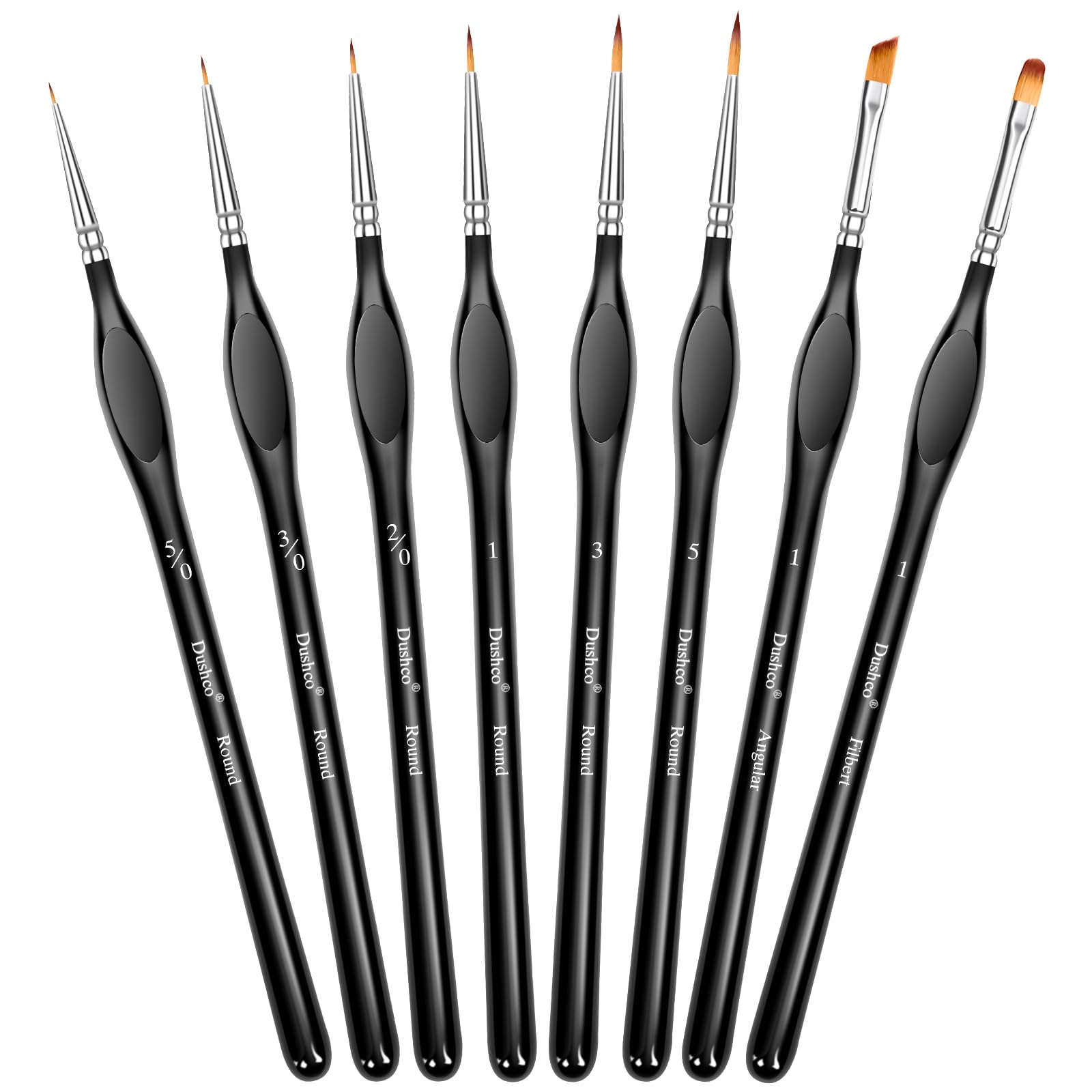 Detail Paint Brushes Set, 8 pcs Miniature Brushes for Fine Detailing | Wooden Handle, Ant…
