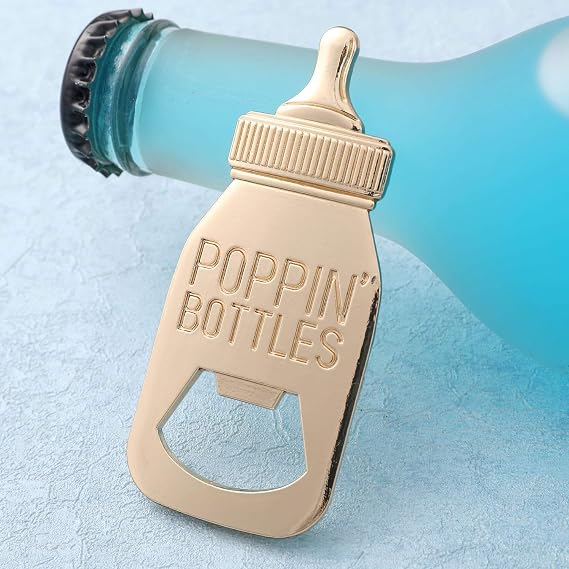 16 pcs Bottle Opener Gender Reveal Party Favor for Guest,Boy or Girl Gender Reveal Party Decorations, Baby Shower Favors, Gender Reveal Party Souvenir Return Gift & Supplies (POPPIN BOTTLES)