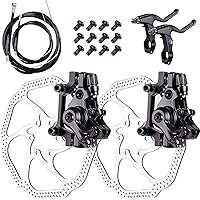Fat-Cattie Bike Disc Brake Kit: Front & Rear Calipers, 160mm Stainless Rotors, Cables, Levers & Screws for MTB & Road Bikes