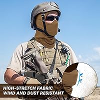 Vista 6 de AOUTACC Pasamontañas Airsoft, estilo táctico Airsoft máscara protectora de cara completa, máscara de silicona para Airsoftciclismo