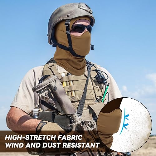 Miniatura 6 de AOUTACC Pasamontañas Airsoft, estilo táctico Airsoft máscara protectora de cara completa, máscara de silicona para Airsoftciclismo