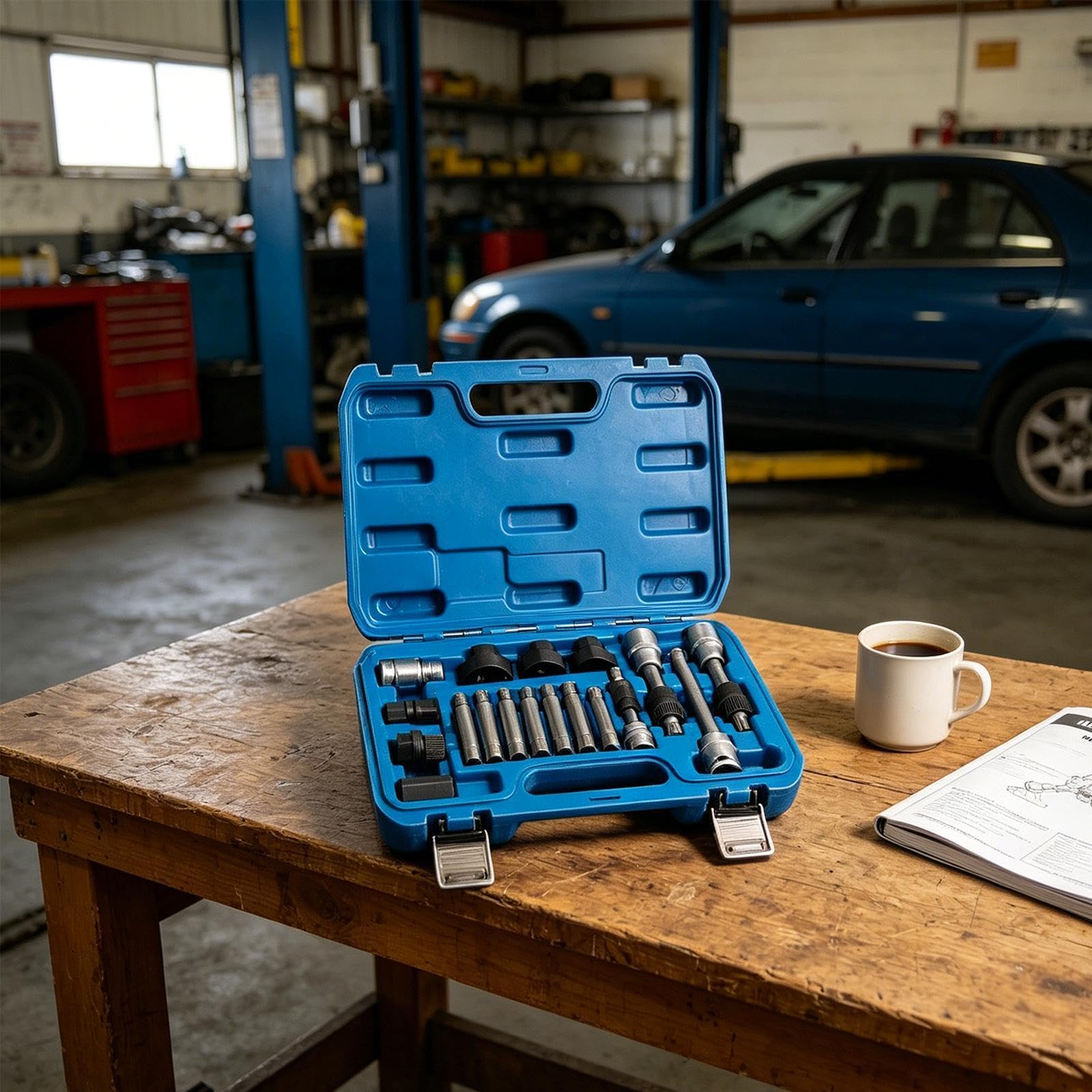 Kit Estrazione Pulegge Kit di Estrattore Alternatore | Attrezzo Per Puleggia TendiAuto per Meccanici Tecnici Officina Fai da Te SUV Camion