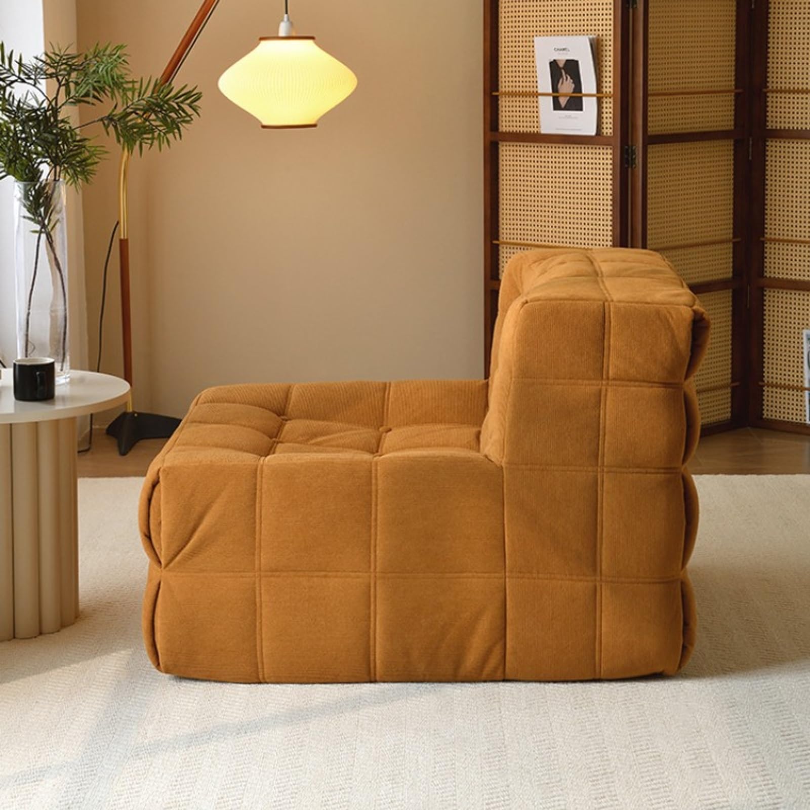 Waffel-Kompressions-Sofa, weicher Boden, Lounge-Stuhl, fauler Akzentstuhl für Wohnzimmer, Schlafzimmer, Salon, Büro
