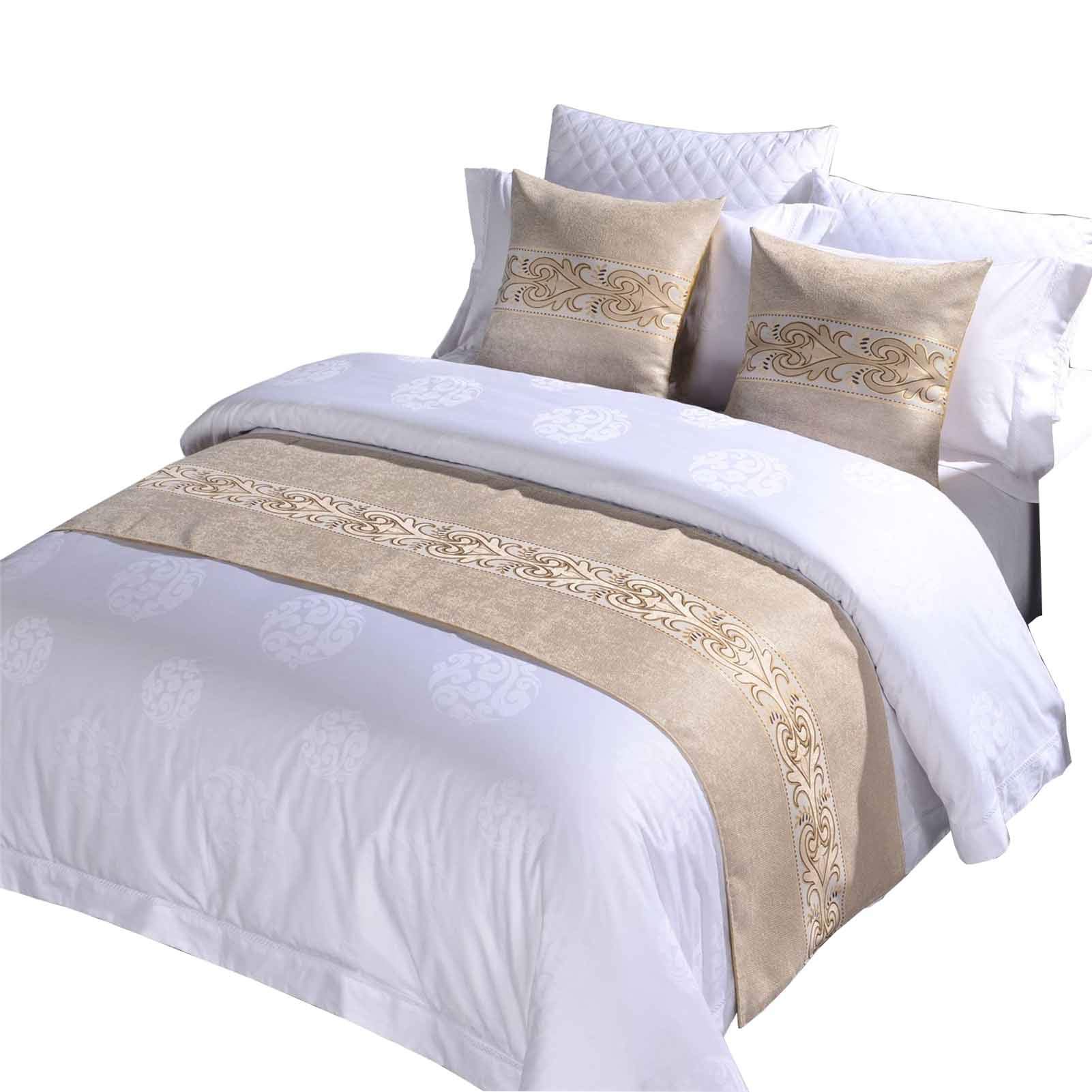 Wxyfl Luxury Modern Style Quilted Bed Runner Smooth Bedding Scarf for Bedroom Hotel Bedding Protection Decoration,b,45x210CM for 150cm bed