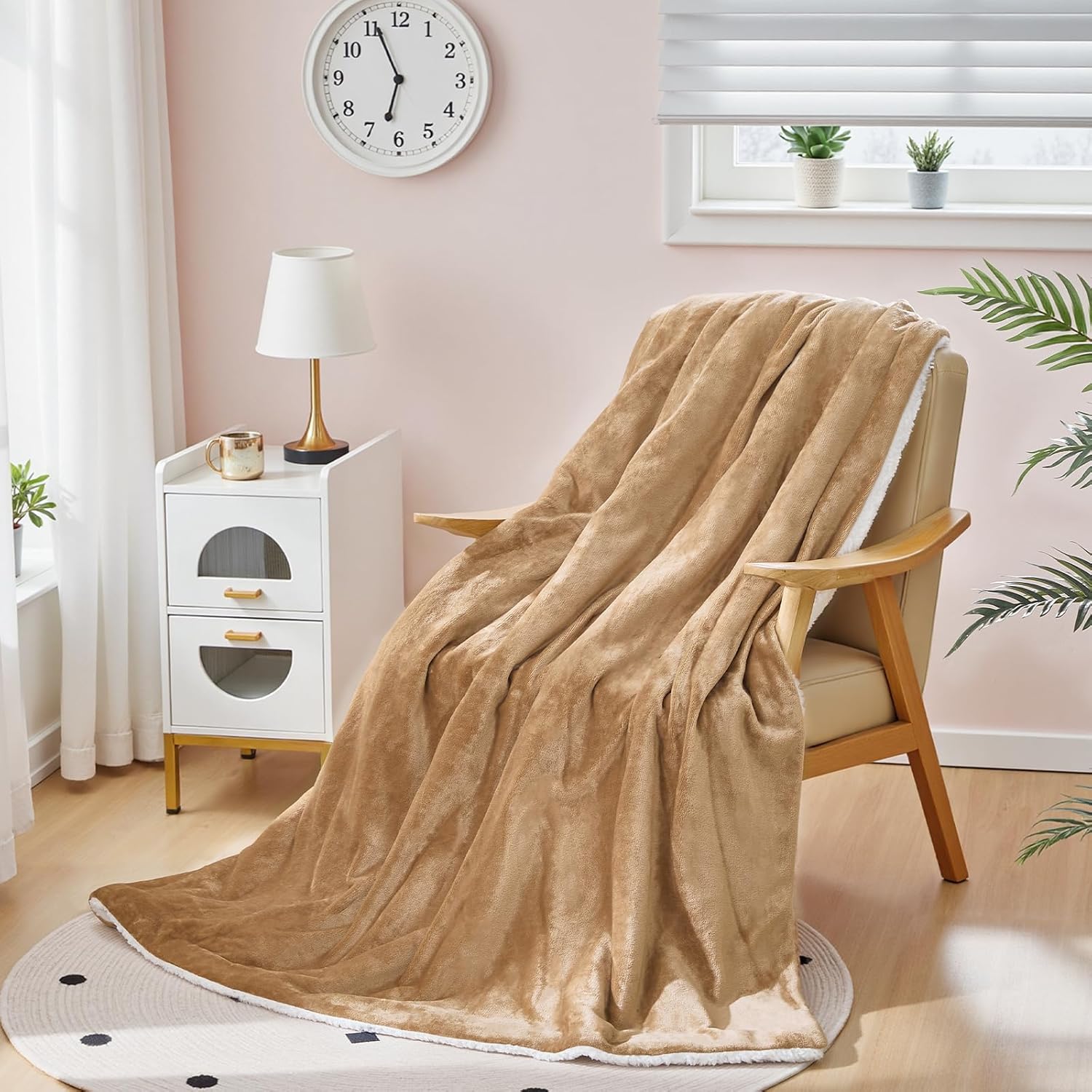 Electric Heated Blanket Twin 62"x84" - Soft Silky Flannel & Fluffy Sherpa Blanket with 9 Heat Levels & 2-10 Timer, ETL Certified & Overheat Protection, Gift for Grandma Grandpa, Brown - Image 2