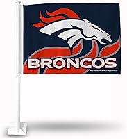 Vista 37 de Rico Industries NFL Double Sided Car Flag - 16" x 19" - Strong Pole That Hooks onto Car/Truck/Automobile