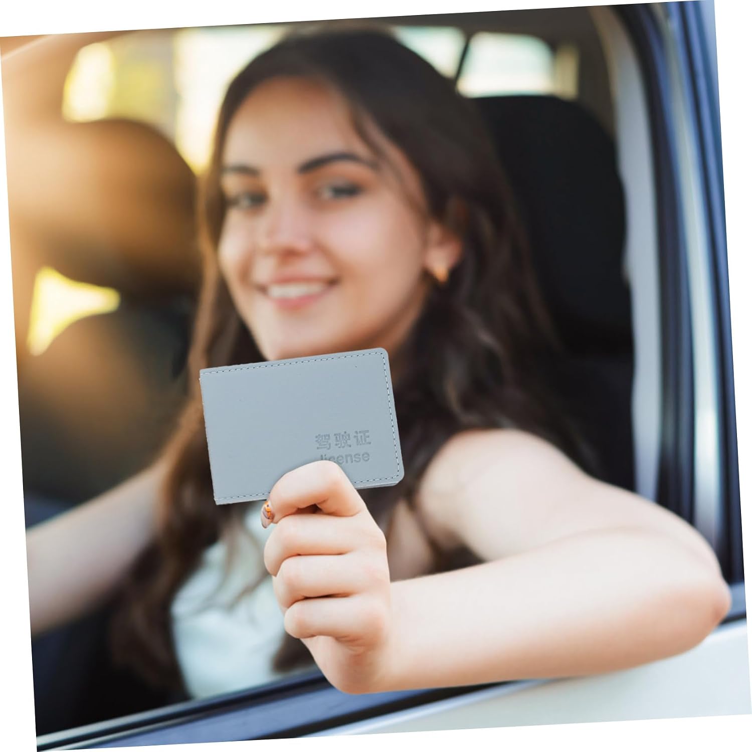 6pcs PU Driving License Card Holder with 6 Slots for Vehicles