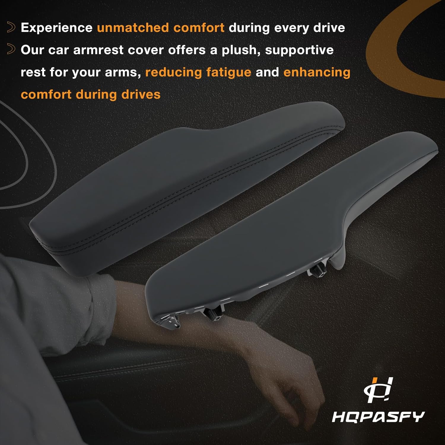 HQPASFY Door Armrest Trim Front, Compatible with 2011-2023 Dodge Charger Chrysler 300, Driver & Passenger Side Pair, Replaces# 1WK37DX9AB 1WK36YSAAB Black