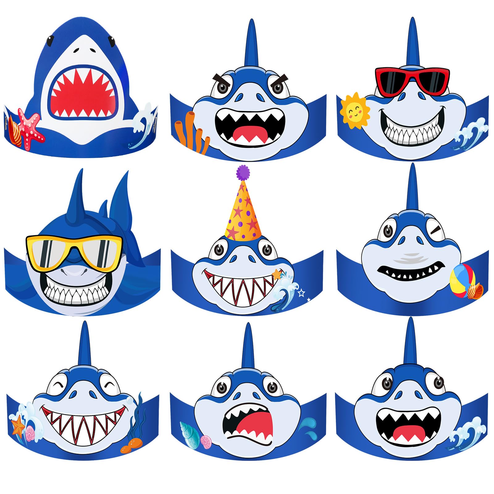 Gersoniel 24 Pcs Party Hats for Kids Paper Headbands Crown for Boys Girls, Birthday Party Decoration Favors