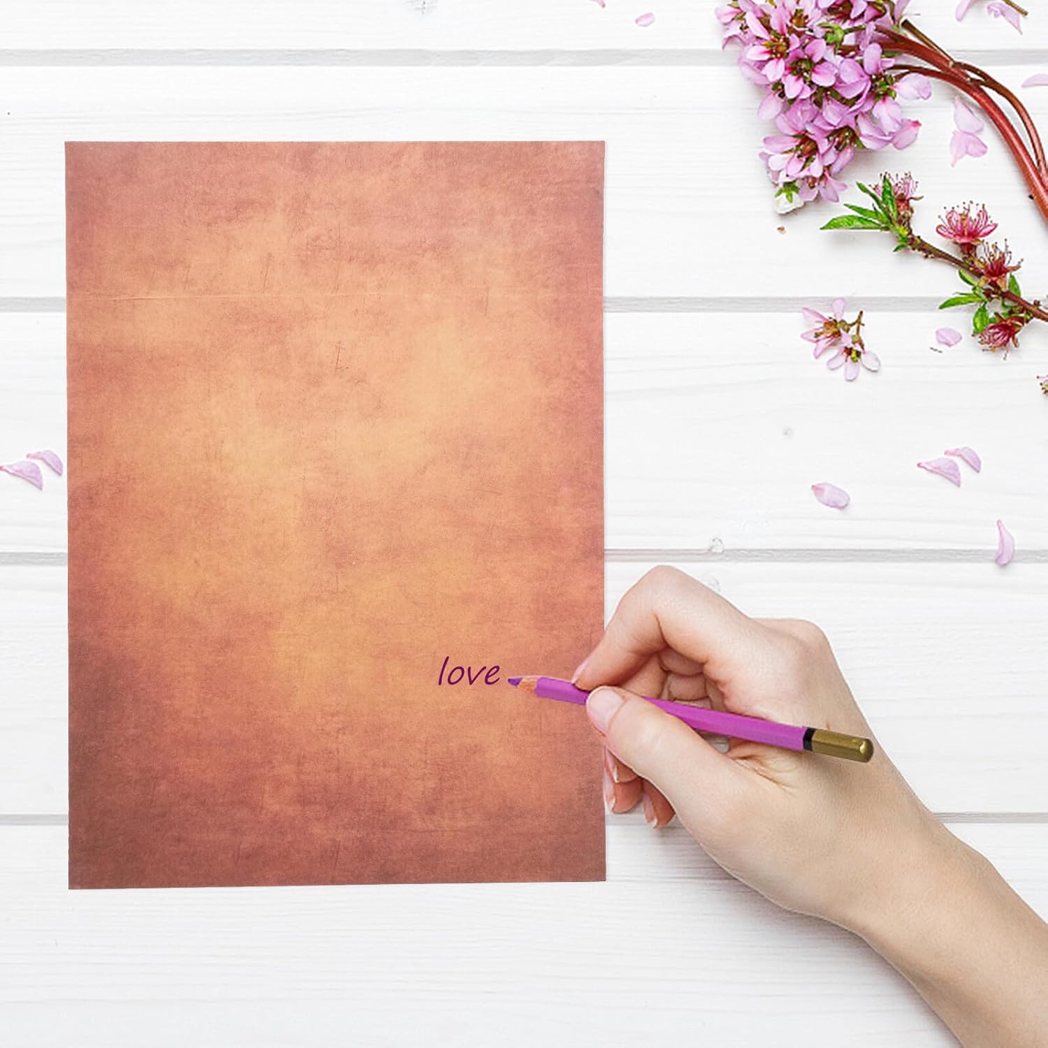 Vintage Writing Paper 100 Sheets Blank Letter Stationery Paper Pack Decorative Retro Style for Handwriting and Letter Writing in Office Or School Use