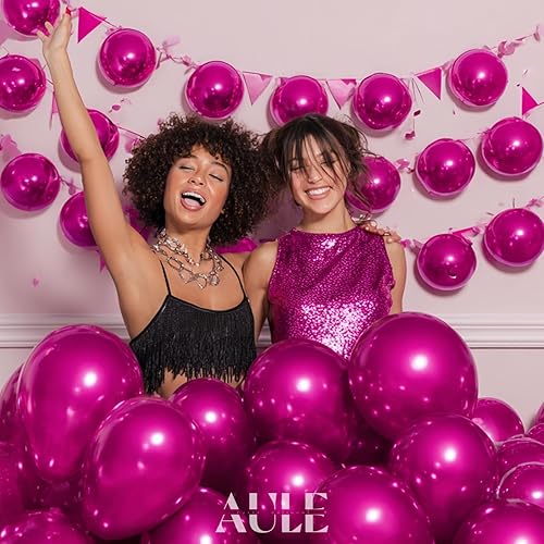 Miniatura 8 de AULE Globos de fiesta, 50 globos de 12 pulgadas, color verde metálico, cromado, helio, globos gruesos de látex brillante, decoración perfecta para