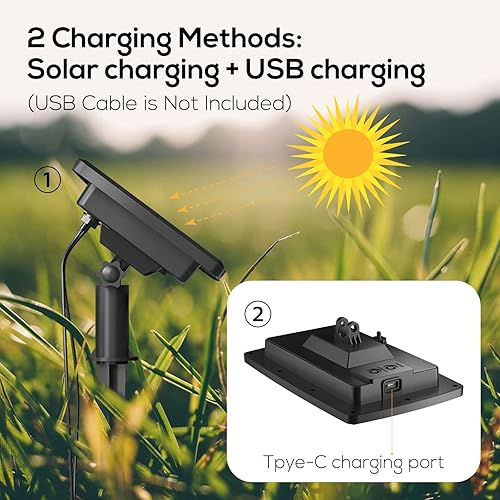 Miniatura 5 de FMART Paquete de 8 focos solares RGBW con Bluetooth para paisaje, luz de paisaje, luces solares para exteriores, luces solares para exteriores, para