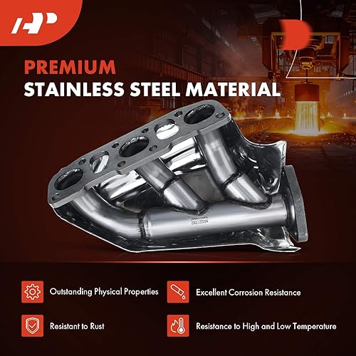 Miniatura 14 de A-Premium Kit colector de escape izquierdo con junta, espárragos, tuercas, escudo térmico [4.0L] compatible con Nissan Frontier 2005-2019