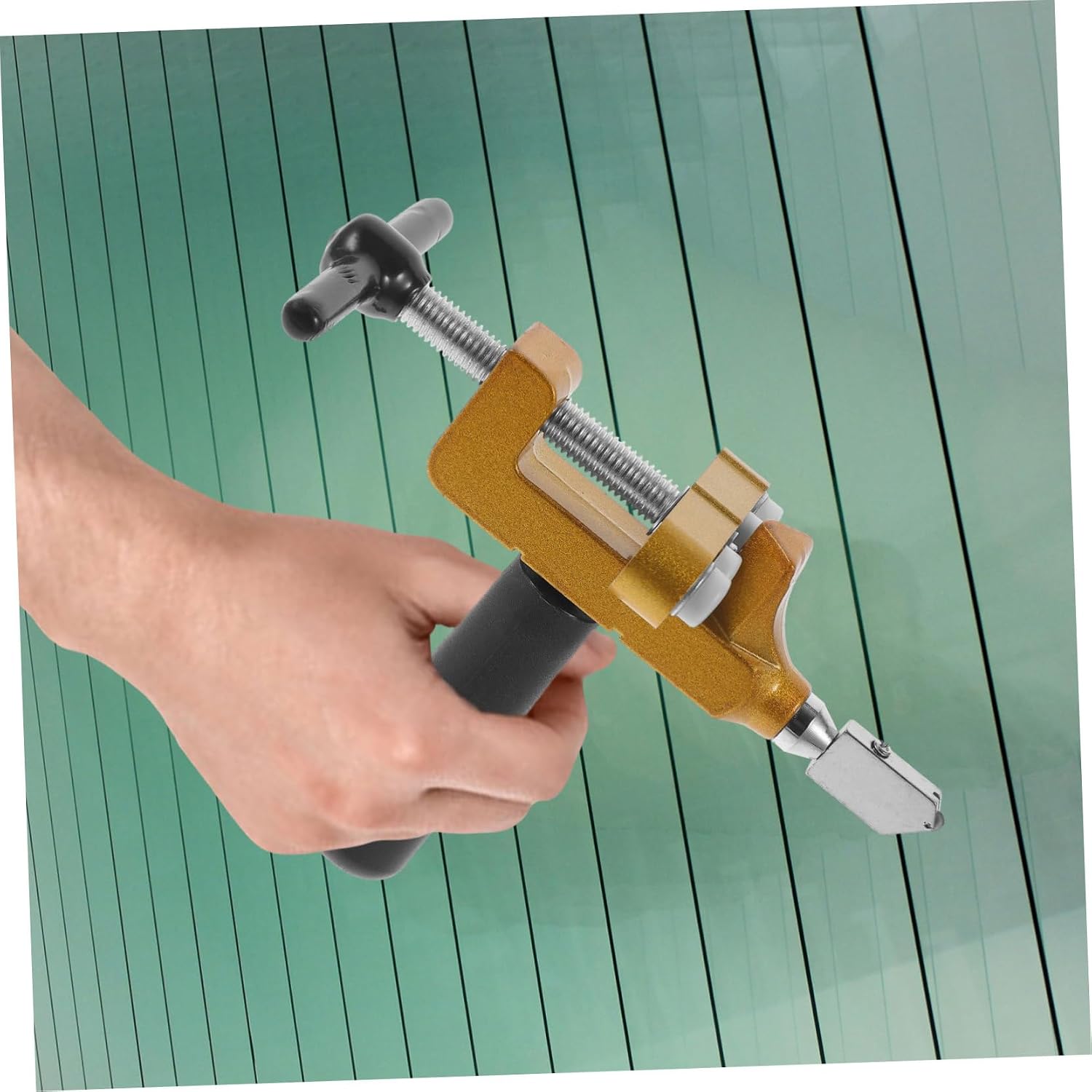 DOITOOL Roller Type Glass Opener and Breaker Manual Ceramic Tile Cutter Extended Knob for Efficient Glass Mirrors and Tiles Multipurpose Cutting Tool Random Color